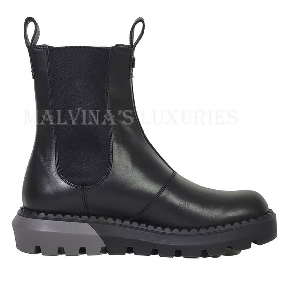 GUCCI BOOTS MENS CHELSEA BLACK LEATHER ANKLE w INTERLOCKING LOGO sz 9.5 10 - Picture 7 of 15
